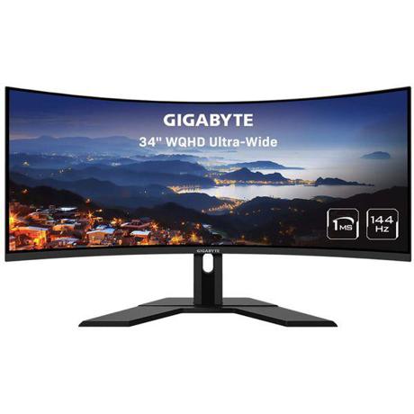 Monitor gaming curbat LED VA Gigabyte 34" G34WQC, UWQHD, DisplayPort, 144Hz, Vesa, Negru