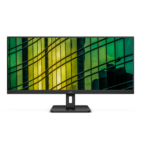 Monitor AOC 34" U34E2M, Diagonal (inch): 34, Diagonal (cm): 86, Aspect ratio: 21:9, Panel: VA, Resolution: 3440x1440, Refresh Rate: 100Hz, Response time GtG: 4ms, Brightness (max): 300 cd/m², Contrast (static) : 3000:1, Contrast (dynamic): 50M:1, Viewing angle: 178°/178°, Color Gamut Type: TBC