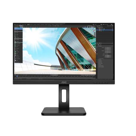 Monitor 27" AOC Q27P2Q, WQHD 2560*1440, 75 Hz, WLED, IPS, 16:9, 4 ms, 300 cd/mp, 1000:1/ 50M:1, 178/178, antiglare, 3H, pivot, frameless, boxe 2*2W, headphone out, HDMI, DP, VGA, 4* USB, flicker free, low blue light, culoare negru