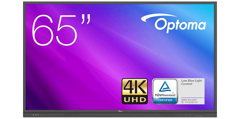 Ecran Interactiv Monitor Touch Optoma Seria 3 3651RK 65" (165cm), UHD, Luminozitate 370nit, Timp Raspuns 8ms, Contrast 1200:1, Android 8.0, [...]; Optoma Whiteboard (team share), Optoma file manager (w/ cloud storage), TapCast Pro, OfficeViewer, Low blue light filter, Flicker Free, Dual App Mode