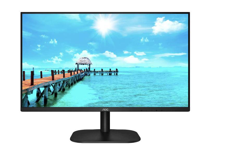 Monitor 27" AOC 27B2H/EU, FHD 1920*1080, 75 Hz, WLED, IPS, 16:9, 4 ms, 250 cd/mp, 1000:1/ 20M:1, 178/178, headphone out, HDMI, VGA, cablu VGA inclus, culoare negru