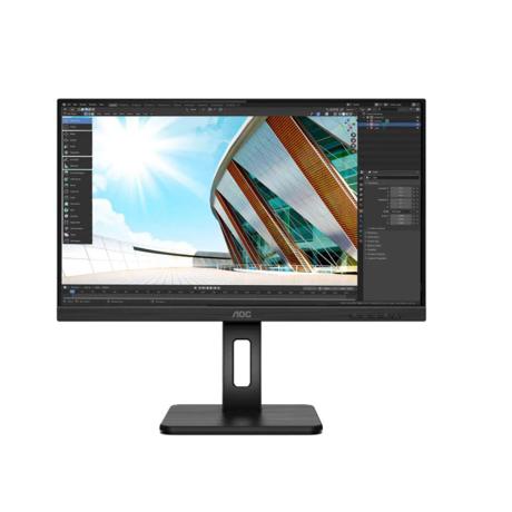 Monitor 23.8" AOC Q24P2Q, WQHD 2560*1440, 75 Hz, WLED, IPS, 16:9, 4 ms, 250 cd/mp, 1000:1/ 50M:1, 178/178, antiglare, 3H, pivot, VESA 100x100, frameless, boxe 2*2W, headphone out, HDMI, DP, VGA, 4* USB, flicker free, low blue light, culoare negru