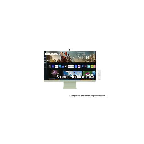 Monitor LED Samsung 32" Smart M8 LS32BM80GUUXEN, 4K, 4ms GTG, Green/White