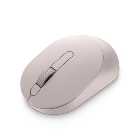 Dell Mobile Wireless Mouse – MS3320W, COLOR: Ash Pink, CONNECTIVITY: Wireless - 2.4 GHz, Bluetooth 5.0, SENSOR: Optical LED, SCROLL: Mechanical, RESOLUTION (DPI): Adjustable via Dell Peripheral Manager - 1000, 1600, 2400, 4000, BUTTONS: 3 (Middle click is programmable), PACKAGE CONTENT: Mouse, USB