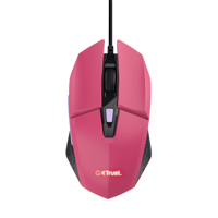 Mouse Trust GXT110W Felox cu fir,  6400 DPI, roz