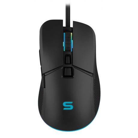 Mouse gaming Serioux Kayel, Senzor Sunplus 199, 800-6400 DPI, switch HUANO, pana la 20 milioane de click-uri, 7 Butoane, 6 moduri de iluminare RGB, cablu USB 1.5M, plug and play, compatibil cu Windows 2000/XP/9X/VISTA/7/8/10