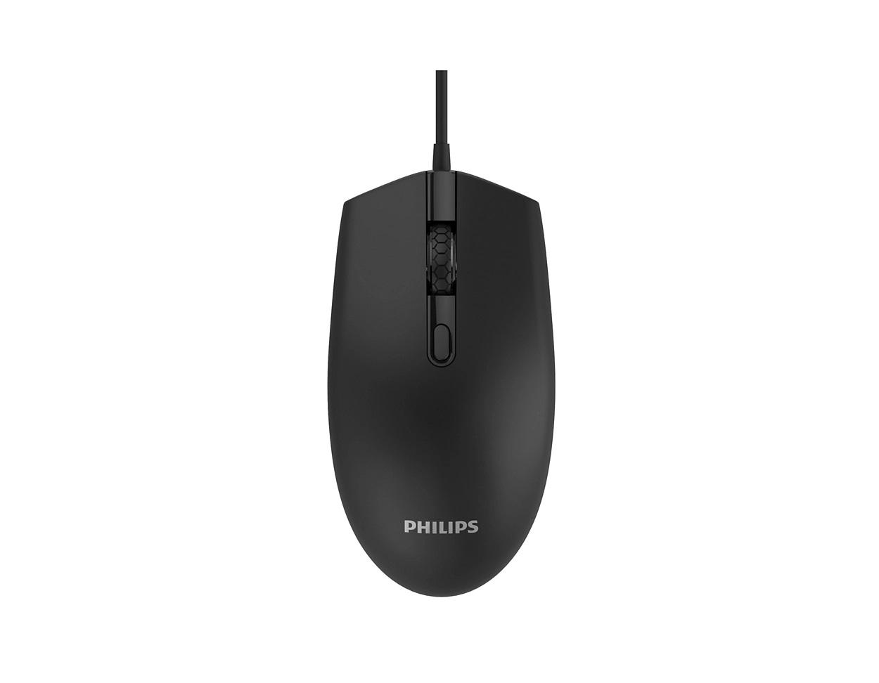 Mouse Philips SPK7204, cu fir, negru
