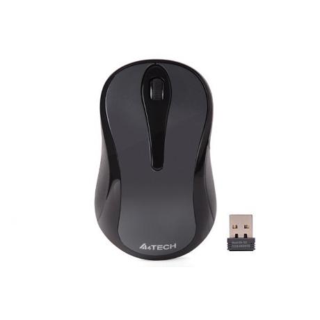 Mouse A4tech, wireless, 1000 dpi, butoane/scroll 3/1, gri