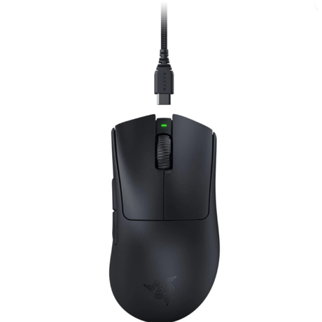 Mouse Razer DeathAdder V3 HyperSpeed EU, rezolutie 26000 DPI, senzor Focus X Optical, 8 butoane programabile, durata de viata baterie pana la 100 de ore in 1000 Hz si pana la 20 de ore in 8000 Hz, negru
