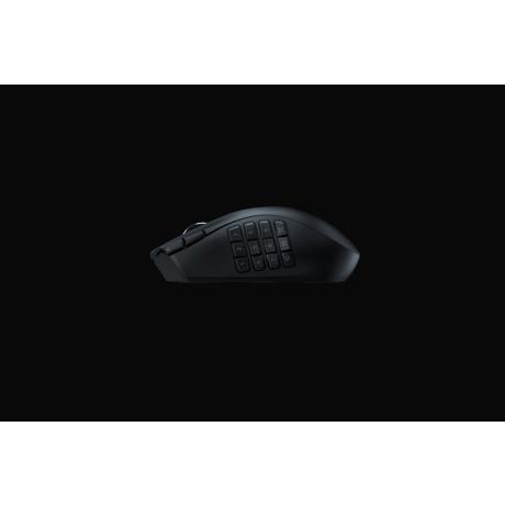 Mouse Razer Naga V2 HyperSpeed  Connectivity       Razer HyperSpeed Wireless (2.4GHz)     Bluetooth  Battery Life       Up to 250 hours (on HyperSpeed Wireless)     Up to 400 hours (on Bluetooth)  RGB Lighting  None Sensor  Focus Pro 30K Optical Sensor Max Sensitivity (DPI)  30000 Max Speed (IPS)
