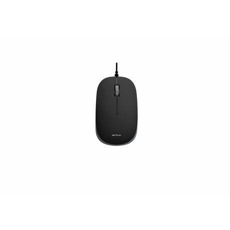 Mouse Serioux cu fir, optic, Noblesse 9800M, 1000dpi, negru-gri, ambidextru, blister, cablu 1.6m, USB