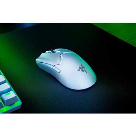 Mouse Razer Viper V2 Pro, Razer HyperSpeed Wireless, cu fir Speedflex Cable, viata baterie pana la 80h, White
