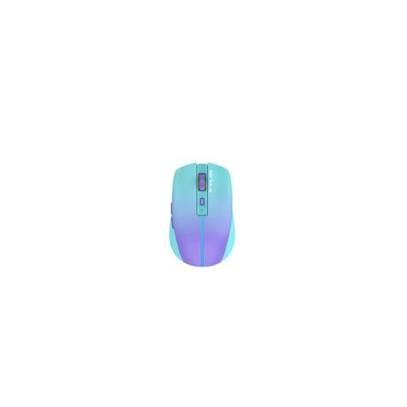 Mouse Serioux Flicker 212, Wireless, reincarcabil USB-C, Gradient, senzor: Optic, DPI: 800/1200/ 1600, conexiune: Dongle USB 2,4 GHz, banda de frecventa: 2,4 GHz, baterie integrată litiu de 500 mAh, banda LED, cerințe OS: Win, Mac, Vista