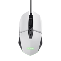 Mouse Trust GXT110W Felox cu fir, rezolutie maxima 6400 DPI, alb