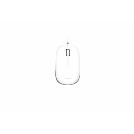 Mouse Serioux cu fir, optic, Noblesse 9800M, 1000dpi, alb-gri, ambidextru, blister, cablu 1.6m, USB