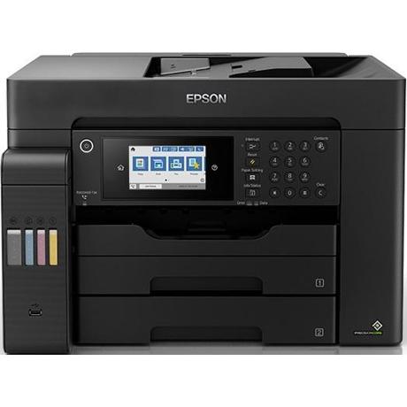Multifunctional inkjet color CISS Epson L15150, dimensiune A3 (Printare, Copiere, Scanare, Fax), duplex, viteza 32ppm alb-negru, 22ppm color, rezolutie 4800x2400 dpi, alimentare hartie 250 coli, scanner CIS rezolutie 2400x1200 dpi, ADF 50 coli, fax memorie 550 pagini, trimitere fax de la PC