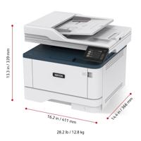 Multifunctional laser mono Xerox Workcentre B305V_DNI, (Tiparire, Copiere, Scanare)Dimensiune: A4, Viteza: 40 ppm, Duplex, Rezolutie: 600X600 dpi, Procesor: 1 Ghz, Memorie: 512mb, Alimentare cu hartie standard: 250 coli, ADF, Limbaje de imprimare: PCL 5/6, PostScript 3, Interfata: USB, Ethernet