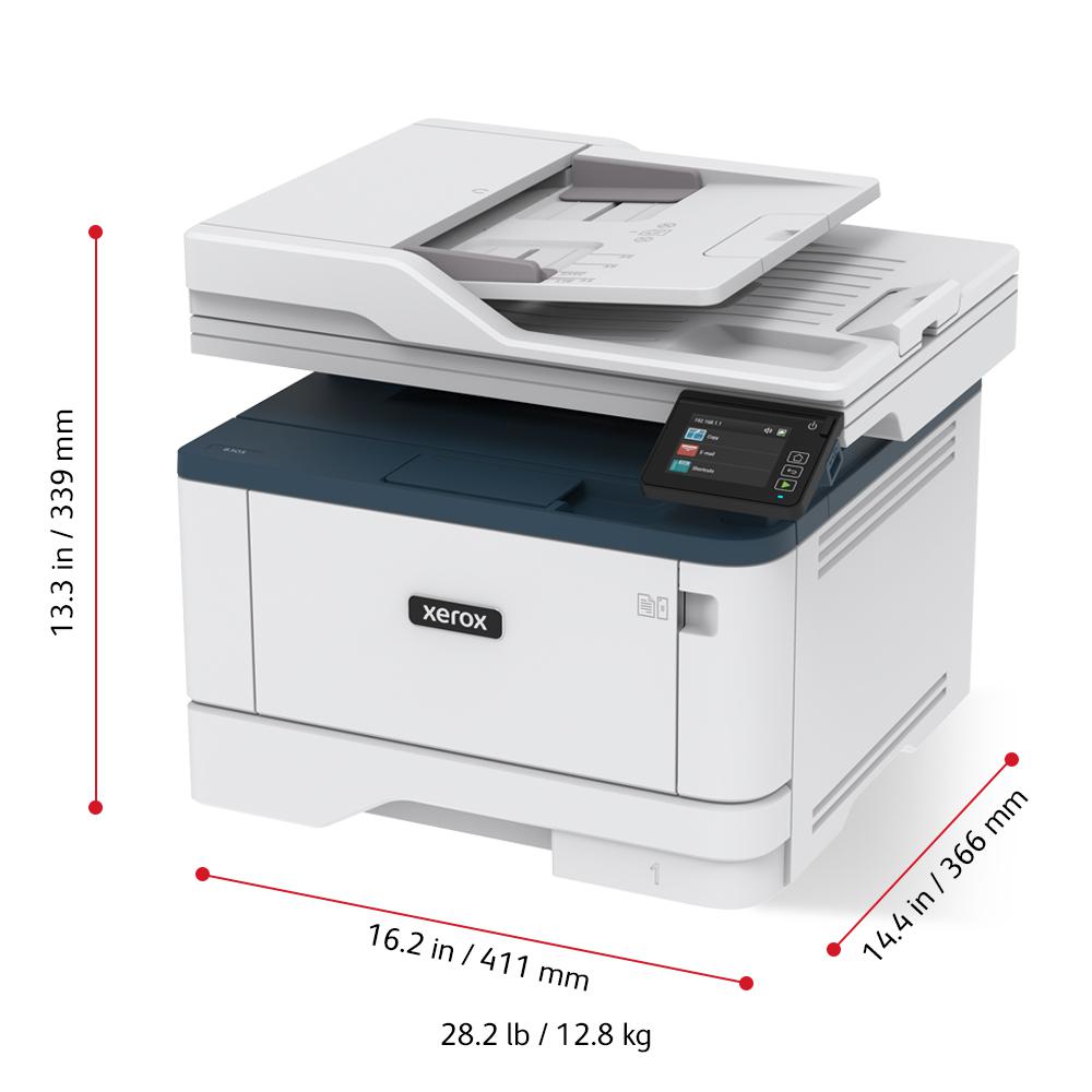 Multifunctional laser mono Xerox Workcentre B315V_DNI, (Tiparire, Copiere, Scanare, Fax),Dimensiune: A4, Viteza: 42 ppm, Duplex, Rezolutie: 600X600 dpi, Procesor: 1 Ghz, Memorie: 512mb, Alimentare cu hartie standard: 250 coli, ADF, Limbaje de imprimare: PCL 5/6, PostScript 3, Interfata: USB