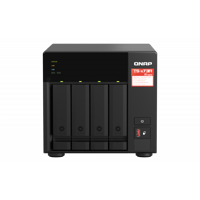 NAS QNAP 473A 4-Bay, CPU AMD Ryzen V1000 series V1500B 4C/8T 2.2 GHz, RAM 8GB (1x 8GB) DDR4 (2 x SODIMM slots, max. 64GB total, optional ECC RAM support), 2.5/3.5 SAS 12Gbps, SAS/SATA 6Gbps HDD (neincluse), LAN: 2 x 2.5GbE, optional 10GbE expansion via a PCIe card, USD3.2 Gen2: 3x Type-A USD3.2