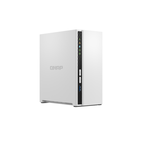 NAS QNAP 233 2-Bay, CPU ARM 2.0GHz Quad core, RAM 2GB, HDD 2.5"/3.5" SATA 6Gbps (neincluse), LAN: 1 GigaLan, USB3.2 Gen1: 1 USB2.0: 1, tower, adaptor alimentare, garantie 2 ani