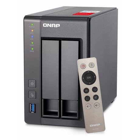 NAS QNAP 251+ 2-Bay, CPU Intel Celeron 2.0GHz Quad Core (max. 2.42GHz), 2GB DDR3L (max. 8GB), 2.5/3.5 SATA 6Gb/s, 3Gb/s HDD (neincluse), 2xGbE LAN USB3.0: 2 USB2.0: 2, tower, adaptor alimentare, garantie 2 ani