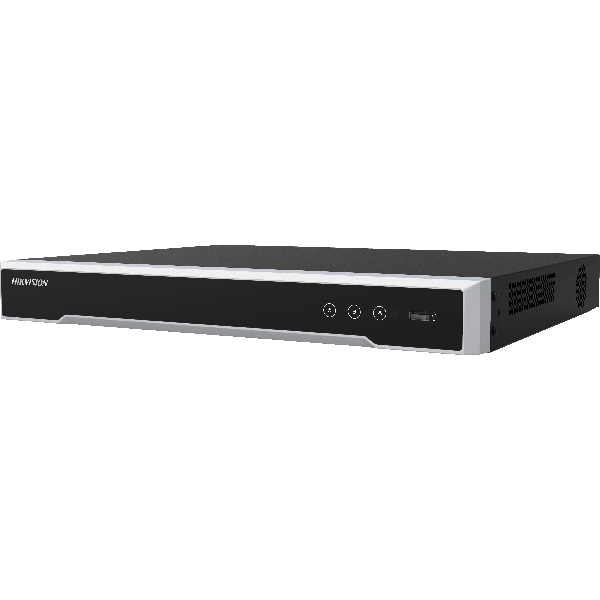 Hikvision NVR DS-7608NXI-K2 8-ch synchronous playback, up to 2 SATA interfaces for HDD connection (up to 10 TB capacity per HDD),1 self- adaptive 10/100/1000 Mbps Ethernet interface, 12MP Resolution, Remote Connection 128,1 RJ-45 10/100/1000 Mbps self-adaptive Ethernet interface,Front panel: 1 × USB