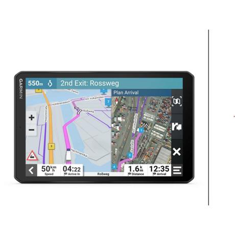 Sistem de navigatie camioane Garmin GPS Dezl LGV 810 ecran 8", rezolutie afisaj 1280x800 pixeli, autonomie 2 ore, baterie litiu-ion reincarcabila, suporta card microSD, 32GB stocare interna