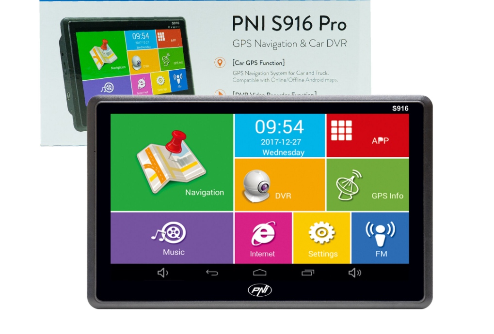 Sistem de navigatie GPS + DVR PNI S916 PRO