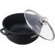 SEMIOALA ALUMINIU TURNAT+CAPAC, 40x17.5 cm, 18.5 L, DARK LINE, COOKING  BY HEINNER