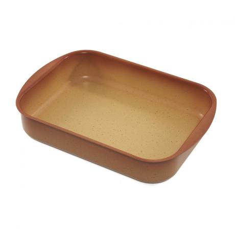 TAVA ALUMINIU 35X25X7.2 CM, CERÂMICA DO BRAZIL, COOKING BY HEINNER