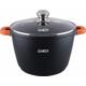 OALA ALUMINIU TURNAT+CAPAC, 24 cm x 16.5 CM , 6.3 L, DARK LINE, COOKING  BY HEINNER 