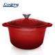 SEMIOALA FONTA EMAILATA+CAPAC 28X13 CM, 6L, RED LINE, COOKING BY HEINNER