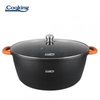 SEMIOALA ALUMINIU+CAPAC 44X19 CM,23L,DARK LINE, COOKING BY HEINNER