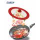 CAPAC STICLA CU MARGINE DIN SILICON AJUSTABILA PE 3 DIMENSIUNI 22/24/26 CM, ROSU, COOKING BY HEINNER