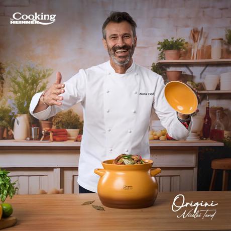 OALA CERAMICA CU CAPAC, 19x19.5 CM, 6 L,  NICOLAI TAND, ORIGINI, COOKING BY HEINNER