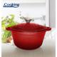 SEMIOALA FONTA+CAPAC 24x11.5CM,4L, RED LINE, COOKING BY HEINNER