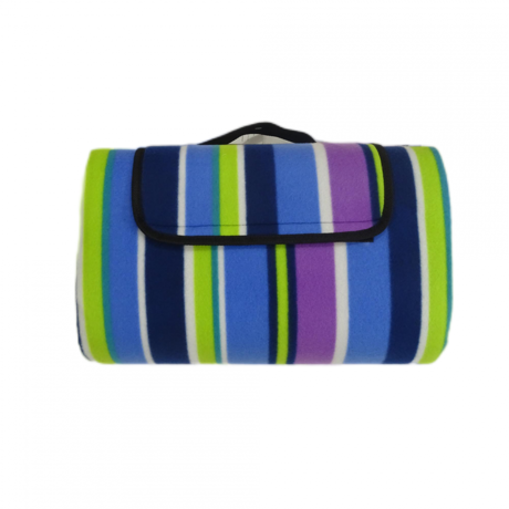 Patura picnic fleece cu maner 150x180 cm Happy HR-PICBLK-180, Multicolor