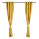 Set 2 draperii catifea 140x270 cm - Galbene