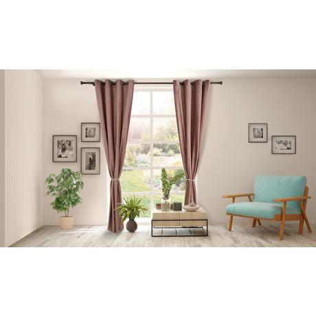 Set 2 draperii catifea 140x270 cm - Bej