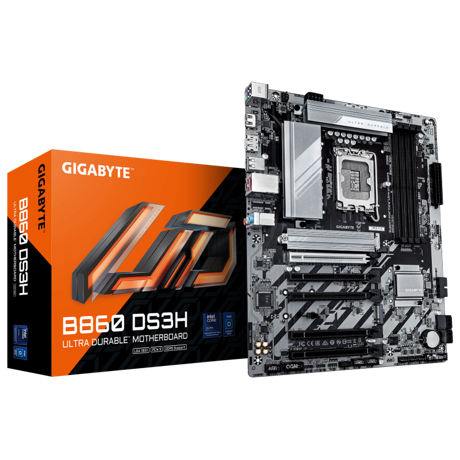 Placa de Baza GIGABYTE B860 DS3H LGA1851, 4x DDR5, 1x HDMI 1x DP, 1x PCIE 5.0 x16 4x PCIE 4.0 x16, 2x M.2, 4x SATA 6GB/s, ATX