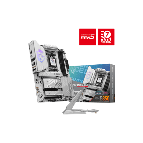 Placa de Baza MSI PG B850 EDGE TI WIFI AM5, 4x DDR5, 1x HDMI, 3x PCIE x16, 4x M.2, 4x SATA 6GB/s, ATX