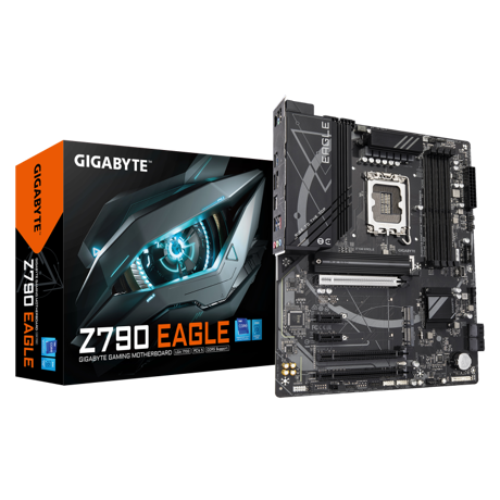 Placa de Baza GIGABYTE Z790 EAGLE LGA1700, 4x DDR5, 1x HDMI 1x DP, 1x PCIE 5.0 x16 1x PCIE 4.0 x16 1x PCIE 3.0 x16 2x PCIE 3.0 x1, 3x M.2, 4x SATA 6GB/s, ATX