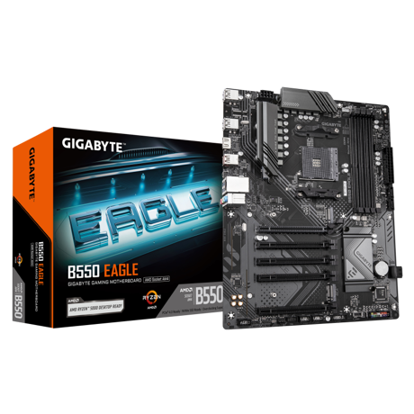 Placa de Baza GIGABYTE B550 EAGLE AM4, 4x DDR4, 1x HDMI, 1x PCIE 4.0 x16 4x PCIE 3.0 x16, 2x M.2, 4x SATA 6GB/s, ATX