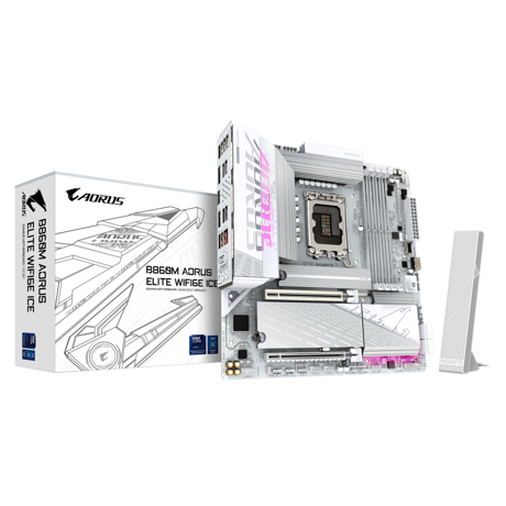 Placa de Baza GIGABYTE B860M AORUS ELITE WIFI6E ICE LGA1851