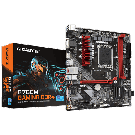 Placa de baza GIGABYTE B760M Gaming LGA1700, 2x DDR4, 1x D-Sub, 1x HDMI, 1x DisplayPort, 1x PCIe x16, 1x PCIe x1, 2x M.2, 4x SATA 6Gbps, 2.5 Gbps/1 Gbps/100 Mbps LAN, mATX