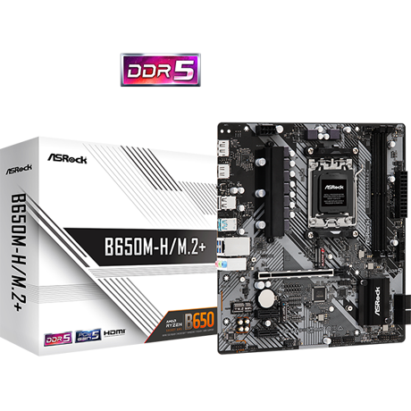 Placa de baza ASROCK B650M-H/M.2+, 2x DDR5, AMD B650, 1x HDMI 1x DP, 1x PCIE x16 2x PCIE x1, 1x M.2