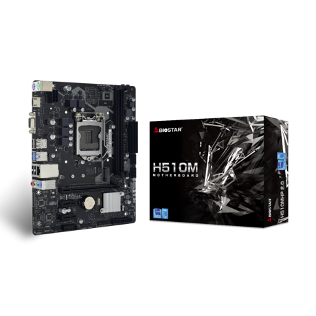 Placa de baza Biostar H510MHP 2.0 LGA1200, 2x DDR4 3200MHz, 1x PCIe 4.0 x16, 2x PCIe 3.0 x1, 1x M.2, 4x SATA III 6Gbps, 1Gbps LAN, mATX