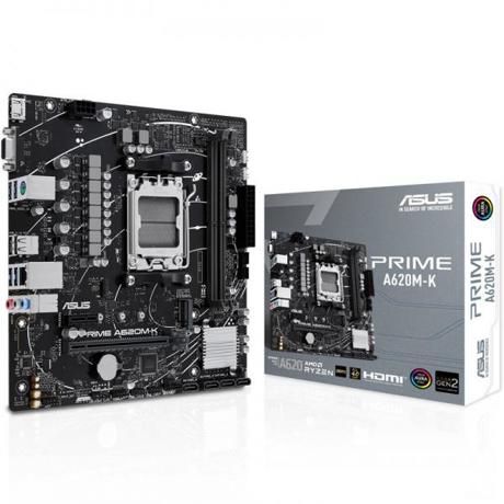 Placa de baza ASUS PRIME A620M-K AM5, 2x DDR5, 1x VGA 1x HDMI, 1x PCIE x16 1x PCIE x1, 1x M.2, 4x SATA 6GB/s, mATX