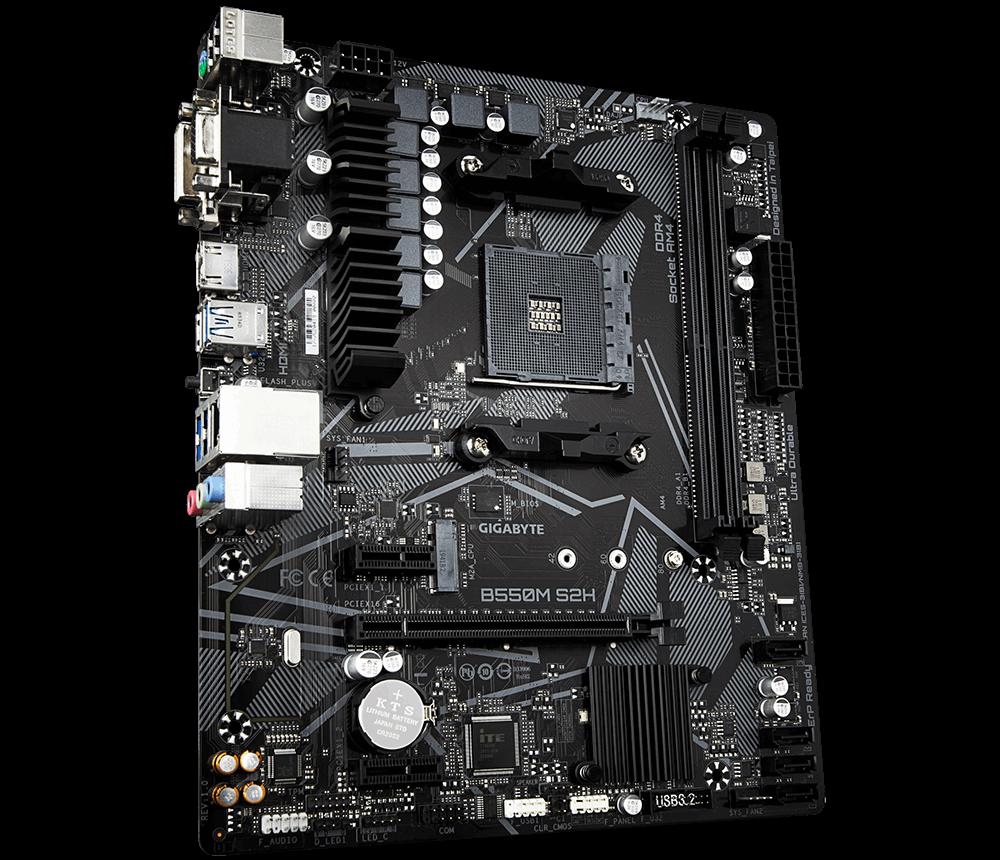 GIGABYTE　B550M S2H　AM4 Gigabyte AMD B550 Mufă AM4 micro-ATX (B550M S2H)