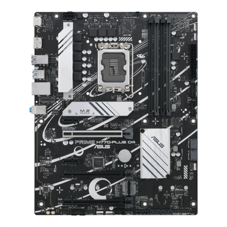 Placa de baza Asus Prime H770-PLUS LGA1700, 4x DDR4, frecventa maxima suportata 5033MHz, 1x DisplayPort, 1x HDMI, 3x PCIe x16, 2x PCIe x1, 3x M.2, 4x SATA 6Gb/s, LAN 2.5Gb, ATX
